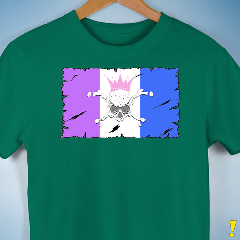Drag Pride Pirate Flag Premium Unisex T-Shirt - Kelly Green